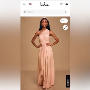 Lulu's Infinitely Adored Blush Pink Convertible Maxi Dress